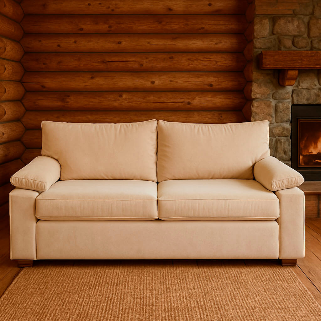 Sofa italiano de 3 cuerpos con camastro