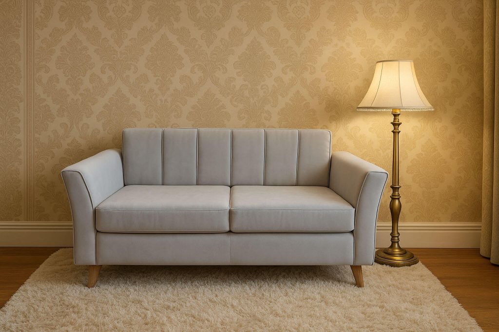 Sofa de 1.80 3 cuerpos con gajos en el respaldo