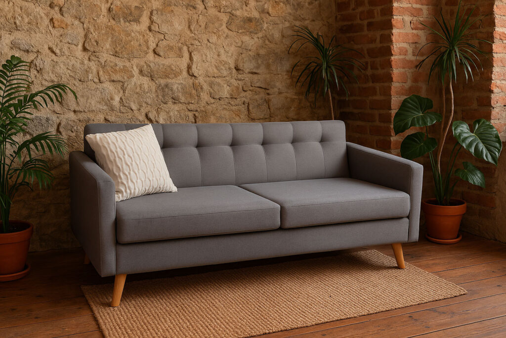 sillones modernos en oferta - sofa de 3 cuerpos con placa soft y tela anti desgarro